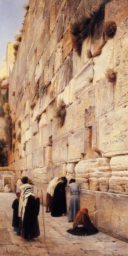 嘆きの壁 エルサレム キャンバスに油彩 グスタフ・バウエルンファインド 東洋学者 Oil Paintings
